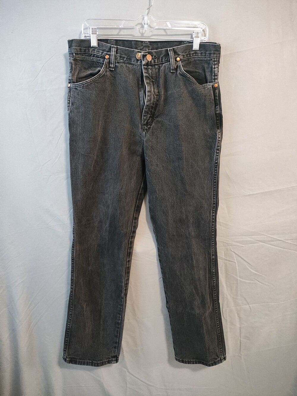 Wrangler 936WBK Jeans Mens 34x32 Black Slim Fit Cowboy Cut Western Denim Pants